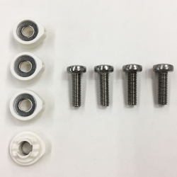2016-2017 Crazyfly Hexa Binding Screws and Washers (set of 4 white)