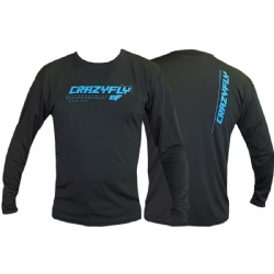 Crazyfly Long Sleeve Water Jersey - Black
