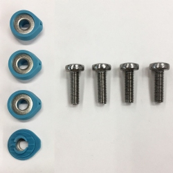 2018 Crazyfly Hexa Binding Screws and Washers (set of 4 blue)