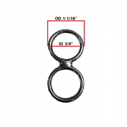 Stainless Steel Figure-8 Ring, 3/4