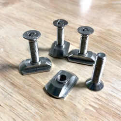 PKS -  M6 Stainless Steel Track Nuts and M6 x 25mm Mounting Screws
